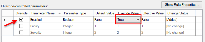 SCOM 2012 Rule Override alt text