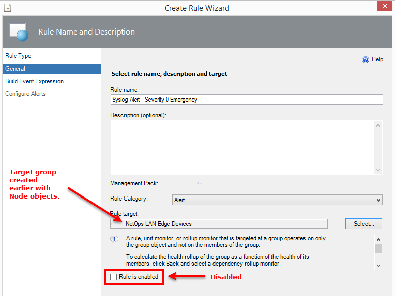 SCOM 2012 Rule Target alt text