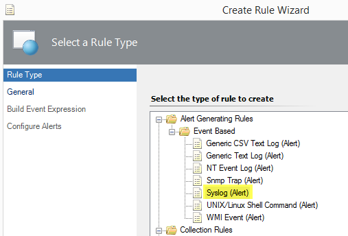 SCOM 2012 Rule Type alt text